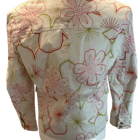 Tori Richard Honolulu Floral Blazer Jacket Size 4 - Picture 3 of 4